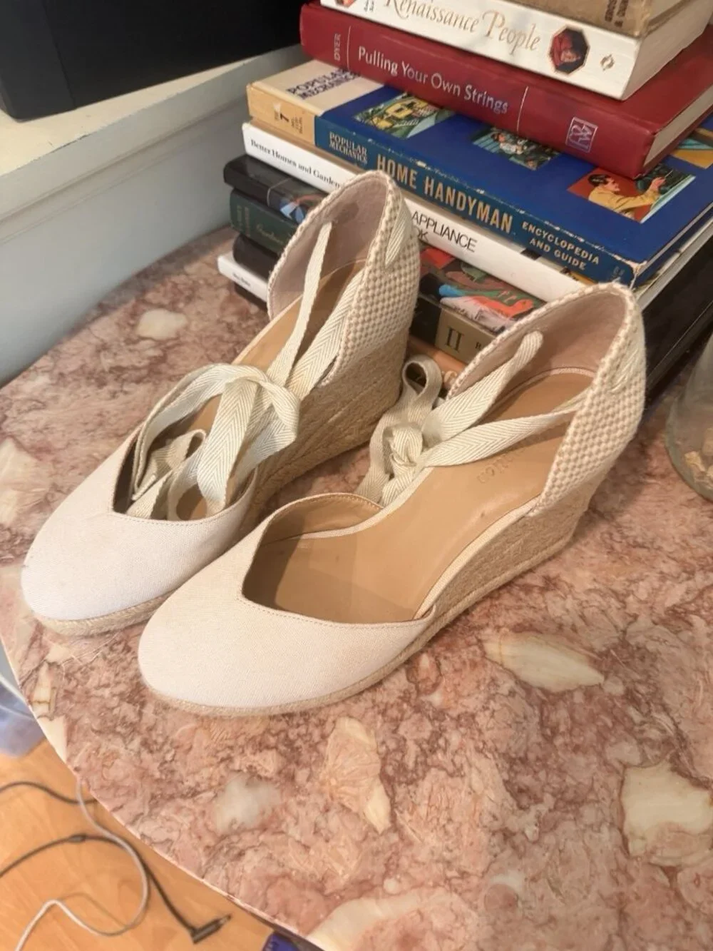 Reformation camilla lace up wedge espadrille Size 8 $248